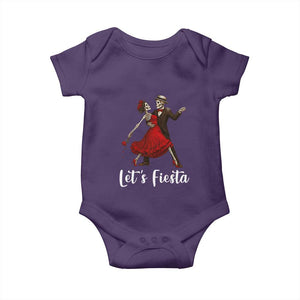 Skeleton Mexican Christmas Baby Onesie Let us Fiesta TS14 Purple Print Your Wear