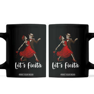 Skeleton Mexican Christmas Coffee Mug Let us Fiesta TS14 Black Print Your Wear