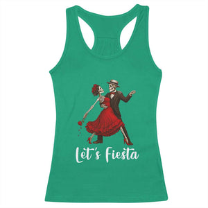 Skeleton Mexican Christmas Racerback Tank Top Let us Fiesta TS14 Irish Green Print Your Wear