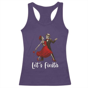 Skeleton Mexican Christmas Racerback Tank Top Let us Fiesta TS14 Purple Print Your Wear