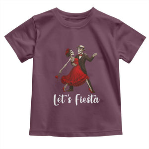 Skeleton Mexican Christmas Toddler T Shirt Let us Fiesta TS14 Maroon Print Your Wear