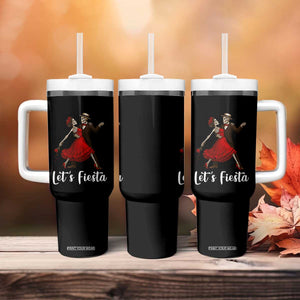 Skeleton Mexican Christmas Tumbler With Handle Let us Fiesta TS14 Print Your Wear