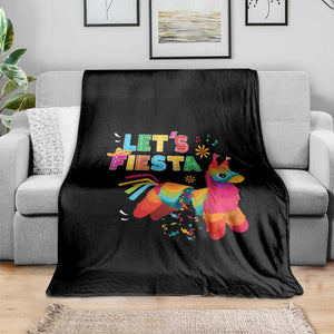 Funny Pinata Mexican Throw Blanket Let Us Fiesta TS14 Print Your Wear