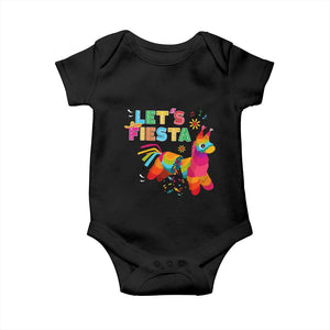 Funny Pinata Mexican Baby Onesie Let Us Fiesta TS14 Black Print Your Wear