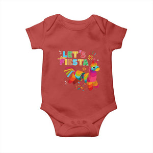 Funny Pinata Mexican Baby Onesie Let Us Fiesta TS14 Red Print Your Wear
