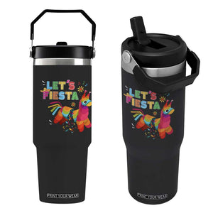 Funny Pinata Mexican Flip Straw Tumbler Let Us Fiesta TS14 One Size: 30 oz Black Print Your Wear