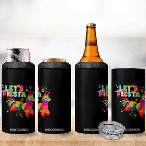 Funny Pinata Mexican 4 in 1 Can Cooler Tumbler Let Us Fiesta TS14 Print Your Wear