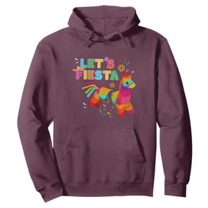 Funny Pinata Mexican Hoodie Let Us Fiesta TS14 Maroon Print Your Wear
