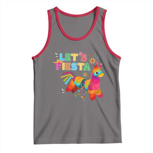 Funny Pinata Mexican Tank Top Let Us Fiesta TS14 Deep Heather Red Print Your Wear
