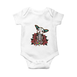 Calavera Chihuahua Baby Onesie Pinata Dia De Los Muertos Mexican TS14 White Print Your Wear