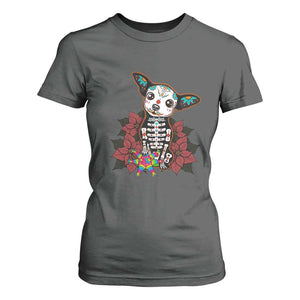 Calavera Chihuahua T Shirt For Women Pinata Dia De Los Muertos Mexican TS14 Dark Heather Print Your Wear