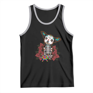 Calavera Chihuahua Tank Top Pinata Dia De Los Muertos Mexican TS14 Black Athletic Heather Print Your Wear