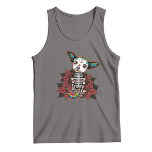 Calavera Chihuahua Tank Top Pinata Dia De Los Muertos Mexican TS14 Deep Heather Print Your Wear