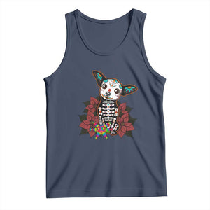 Calavera Chihuahua Tank Top Pinata Dia De Los Muertos Mexican TS14 Navy Print Your Wear