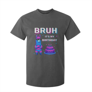 Funny Pinata Mexican T Shirt For Kid Bruh It Is My Birthday TS14 Dark Heather Print Your Wear