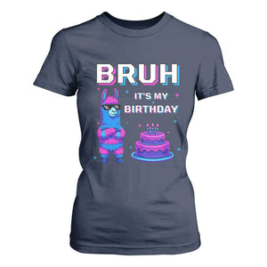 Funny Pinata Mexican T Shirt For Women Bruh It Is My Birthday TS14 Navy Print Your Wear
