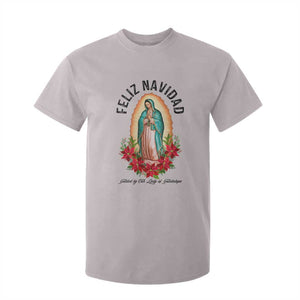 Virgin Mary Feliz Navidad T Shirt For Kid Our Lady Virgen De Guadalupe TS14 Ice Gray Print Your Wear