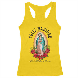 Virgin Mary Feliz Navidad Racerback Tank Top Our Lady Virgen De Guadalupe TS14 Daisy Print Your Wear