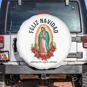 Virgin Mary Feliz Navidad Spare Tire Cover Our Lady Virgen De Guadalupe TS14 No hole White Print Your Wear