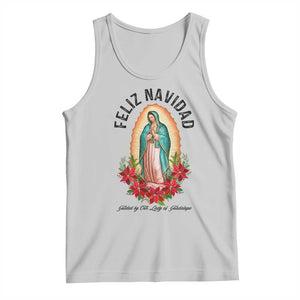 Virgin Mary Feliz Navidad Tank Top Our Lady Virgen De Guadalupe TS14 Ash Print Your Wear