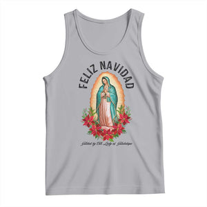 Virgin Mary Feliz Navidad Tank Top Our Lady Virgen De Guadalupe TS14 Athletic Heather Print Your Wear