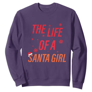 The Life Of A Santa Girl Sweatshirt Funny Christmas TS14 Purple Print Your Wear