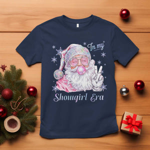 Pink Santa Christmas T Shirt Bubble Gum Peace Sign TS14 Navy Print Your Wear