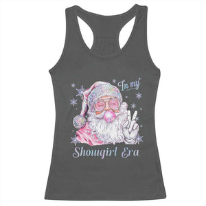 Pink Santa Christmas Racerback Tank Top Bubble Gum Peace Sign TS14 Dark Heather Print Your Wear