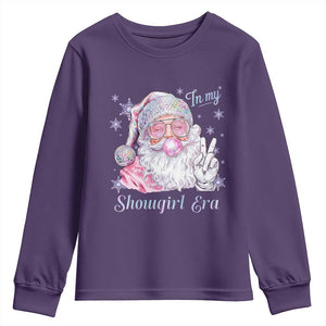 Pink Santa Christmas Youth Sweatshirt Bubble Gum Peace Sign TS14 Purple Print Your Wear