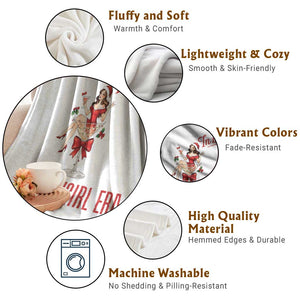 Santa Girls Christmas Throw Blanket In My Costume Era TS14 Print Your Wear