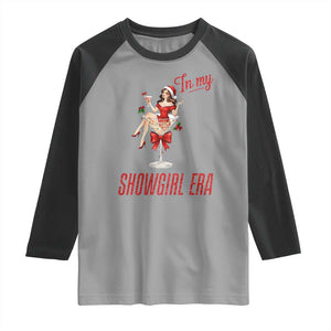Santa Girls Christmas Raglan Shirt In My Costume Era TS14 Sport Gray Black Print Your Wear