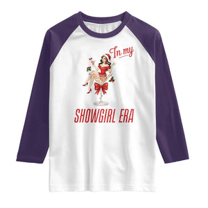 Santa Girls Christmas Raglan Shirt In My Costume Era TS14 White Purple Print Your Wear
