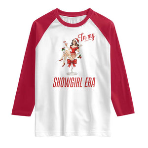 Santa Girls Christmas Raglan Shirt In My Costume Era TS14 White Red Print Your Wear