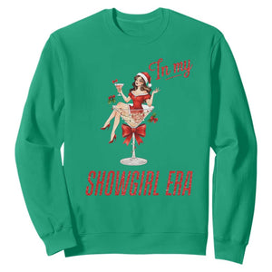 Santa Girls Christmas Sweatshirt In My Costume Era TS14 Irish Green Print Your Wear
