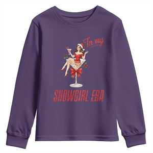 Santa Girls Christmas Youth Sweatshirt In My Costume Era TS14 Purple Print Your Wear