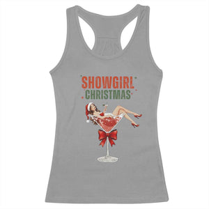 Santa Girls Christmas Racerback Tank Top TS14 Sport Gray Print Your Wear
