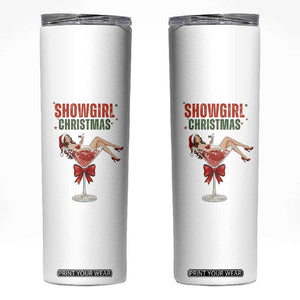 Santa Girls Christmas Skinny Tumbler TS14 White Print Your Wear