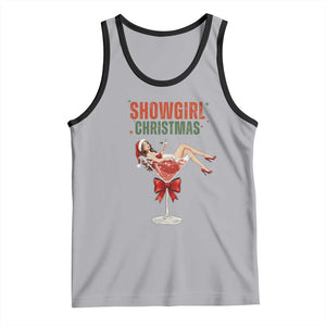 Santa Girls Christmas Tank Top TS14 Athletic Heather Black Print Your Wear