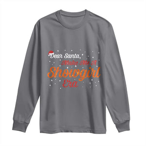 Santa Girls Christmas Long Sleeve Shirt Funny Trendy Quote TS14 Charcoal Print Your Wear