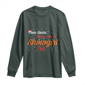 Santa Girls Christmas Long Sleeve Shirt Funny Trendy Quote TS14 Dark Forest Green Print Your Wear