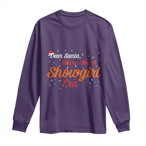 Santa Girls Christmas Long Sleeve Shirt Funny Trendy Quote TS14 Purple Print Your Wear