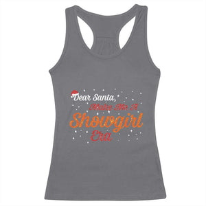 Santa Girls Christmas Racerback Tank Top Funny Trendy Quote TS14 Charcoal Print Your Wear