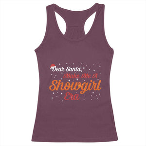 Santa Girls Christmas Racerback Tank Top Funny Trendy Quote TS14 Maroon Print Your Wear