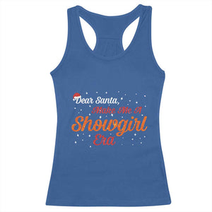 Santa Girls Christmas Racerback Tank Top Funny Trendy Quote TS14 Royal Blue Print Your Wear