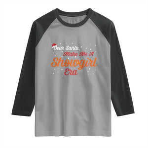Santa Girls Christmas Raglan Shirt Funny Trendy Quote TS14 Sport Gray Black Print Your Wear