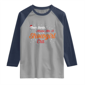 Santa Girls Christmas Raglan Shirt Funny Trendy Quote TS14 Sport Gray Navy Print Your Wear