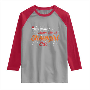 Santa Girls Christmas Raglan Shirt Funny Trendy Quote TS14 Sport Gray Red Print Your Wear