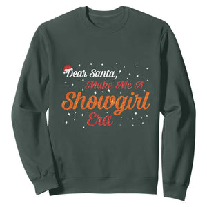Santa Girls Christmas Sweatshirt Funny Trendy Quote TS14 Dark Forest Green Print Your Wear