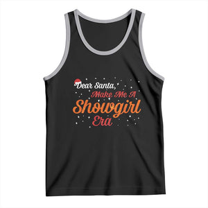 Santa Girls Christmas Tank Top Funny Trendy Quote TS14 Black Athletic Heather Print Your Wear