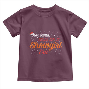 Santa Girls Christmas Toddler T Shirt Funny Trendy Quote TS14 Maroon Print Your Wear